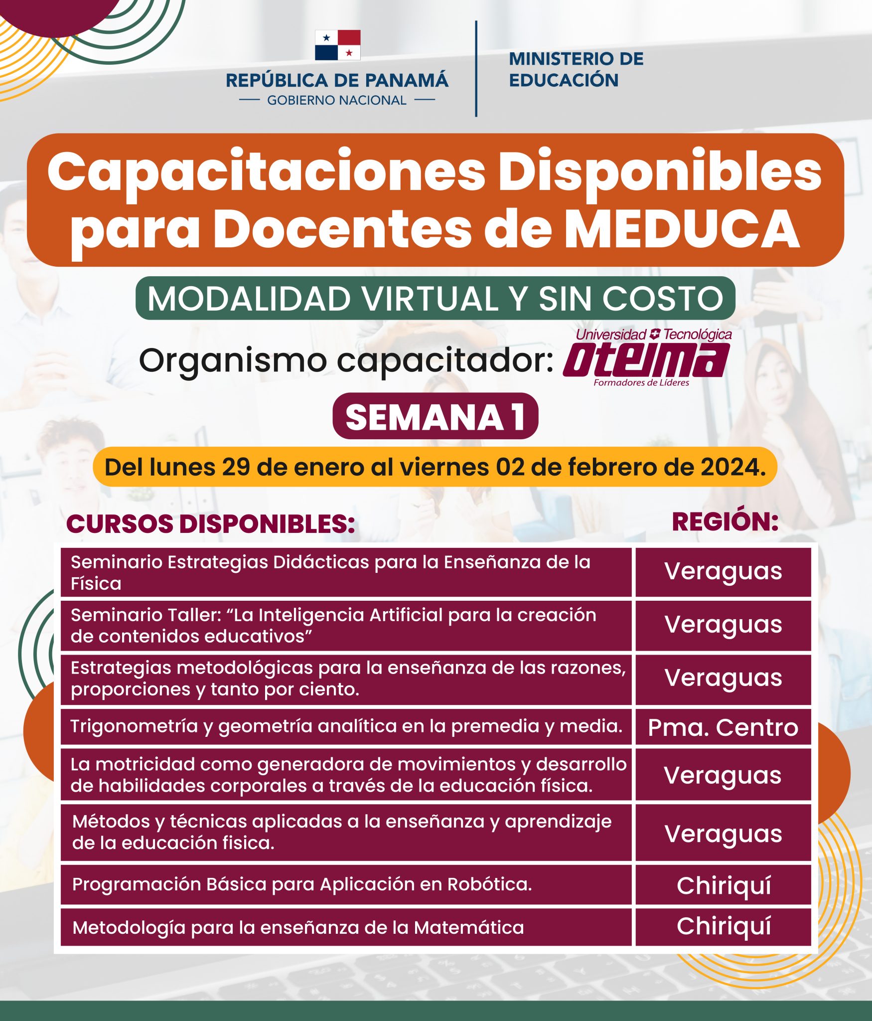 Seminarios Meduca 2024 - Universidad Tecnológica OTEIMA